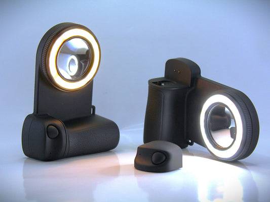 Support Téléphone Magnétique avec Anneau Lumineux LED & Déclencheur Bluetooth