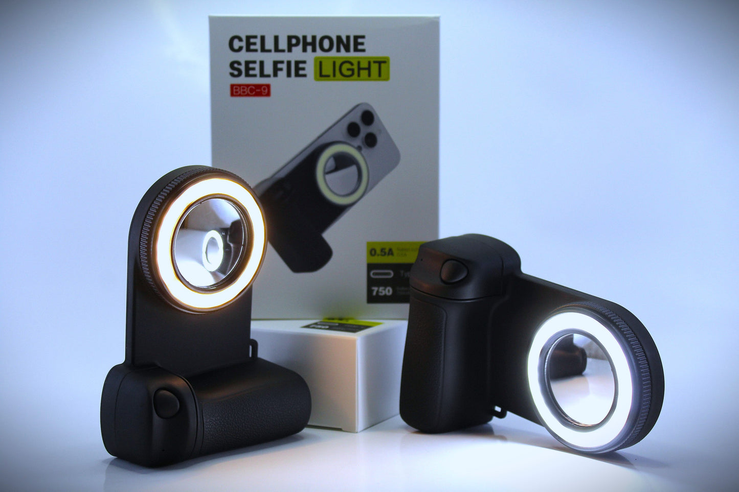 Support Téléphone Magnétique avec Anneau Lumineux LED & Déclencheur Bluetooth
